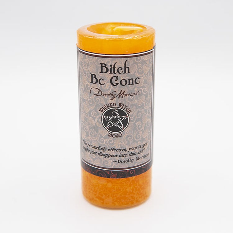 Coventry Creations Dorothy Morrison's Bitch Be Gone Wicked Witch Mojo Pillar Candle