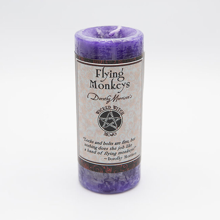Coventry Creations Dorothy Morrison's Flying Monkeys Wicked Witch Mojo Pillar Candle