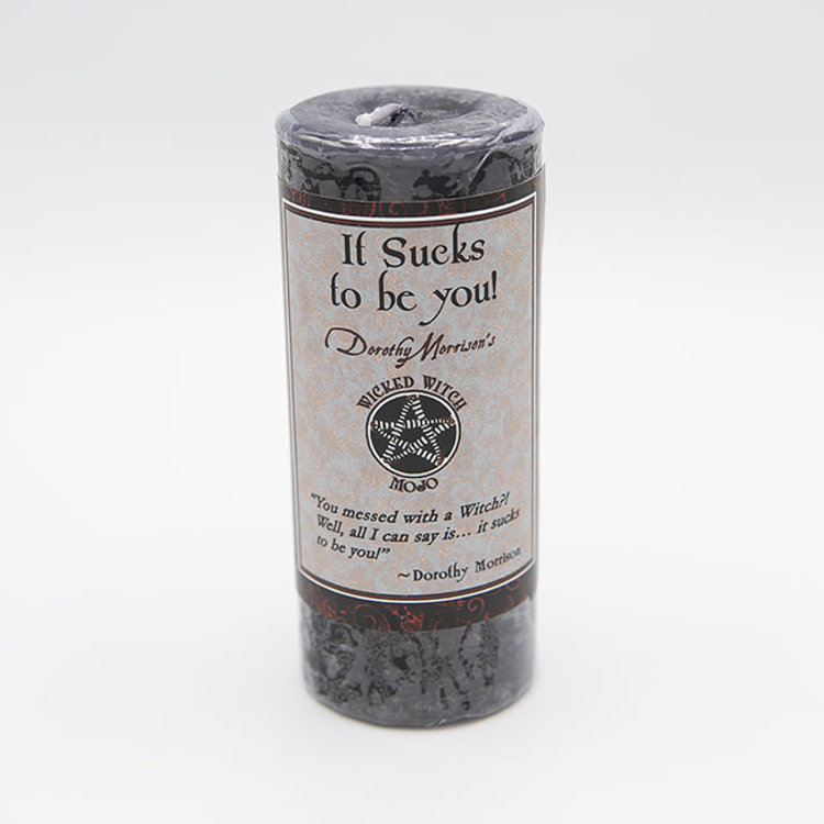 Coventry Creations Dorothy Morrison's It Sucks to Be You Wicked Witch Mojo Pillar Candle