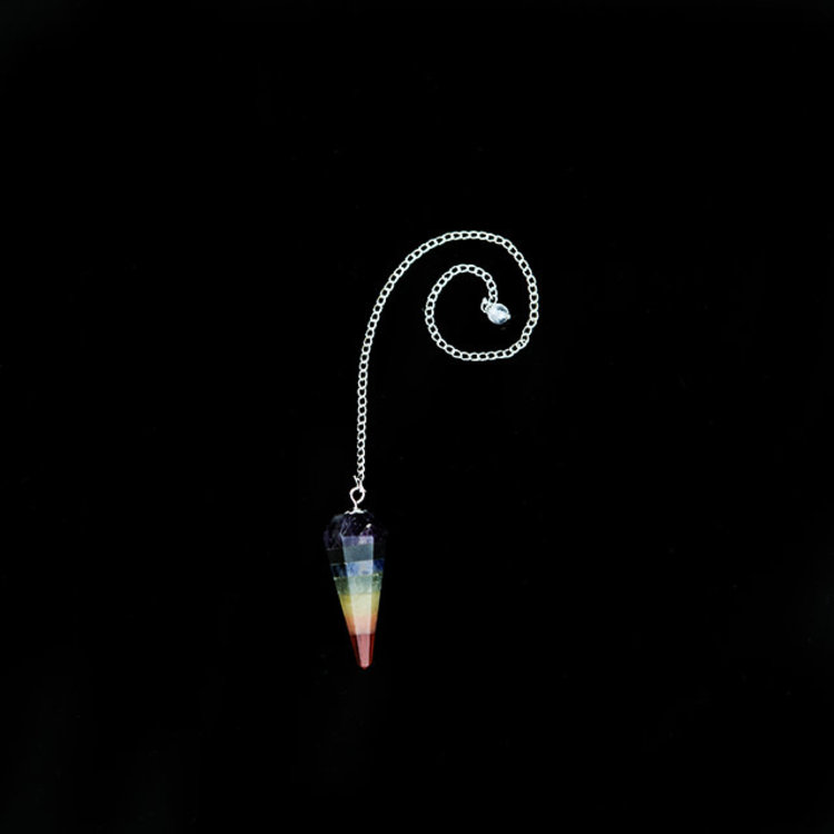 Bonded Chakra Faceted Pendulum