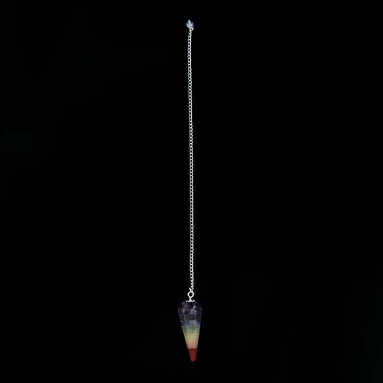 Bonded Chakra Faceted Pendulum