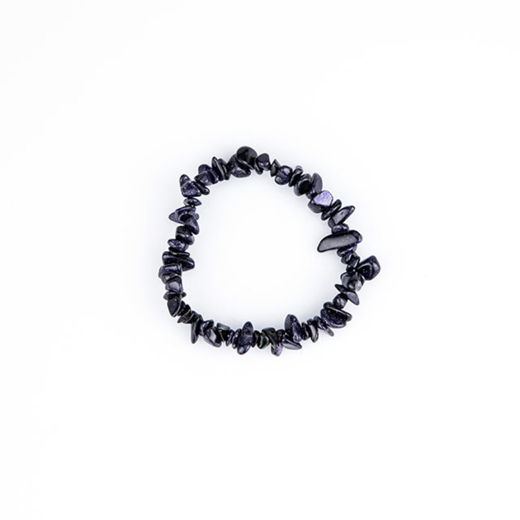 Blue Goldstone Chip Bracelet