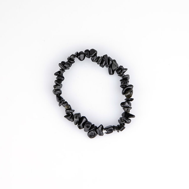 Black Obsidian Chip Bracelet