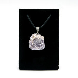 Raw Lepidolite Pendant with Bail