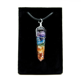 Chakra Orgonite Point Wire Wrapped Pendant