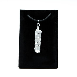 Selenite Coil Point Pendant