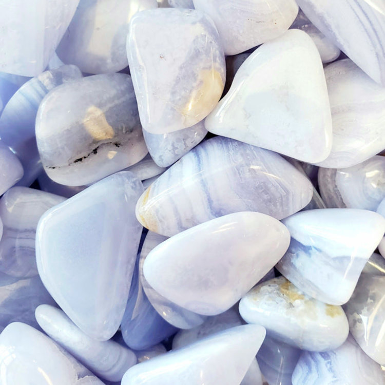 Blue Lace Agate Medium Tumbled Stone