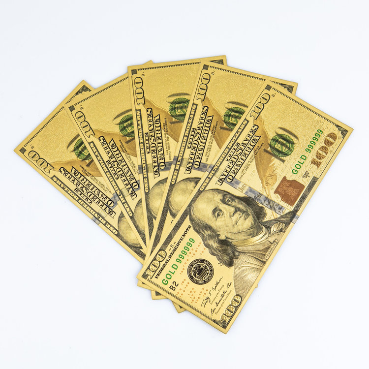 Gold $100 Bill
