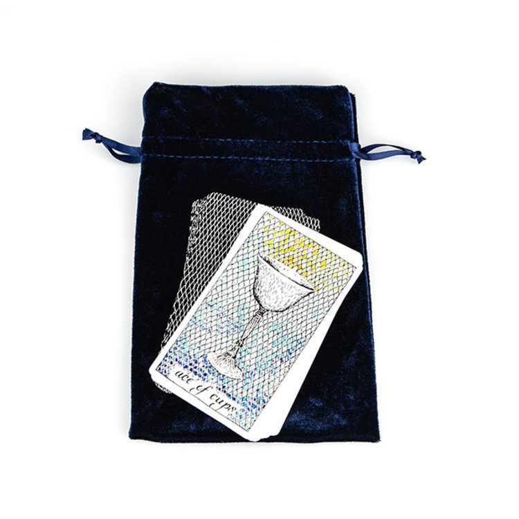 Navy Velvet Bag 6 in. x 9 in.