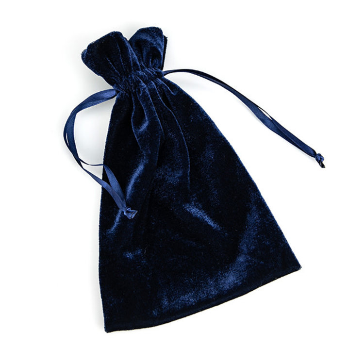 Navy Velvet Bag 6 in. x 9 in.
