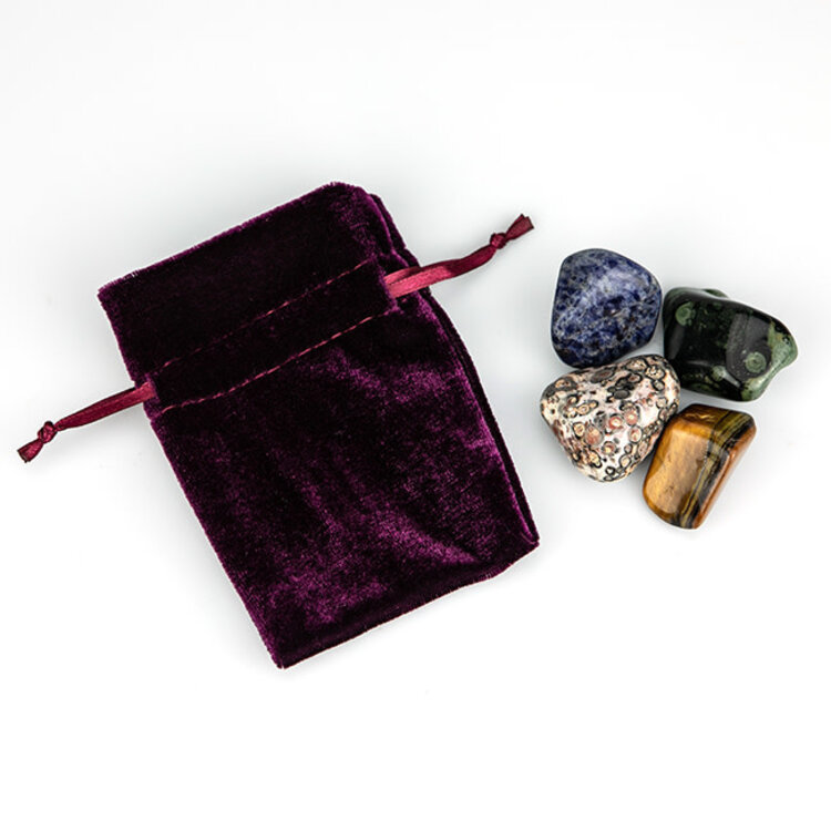 Burgundy Velvet Bag 3 in. x 4 in.