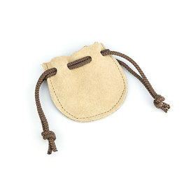 Plain Tan Leather Pouch 3 in. x 3 in.