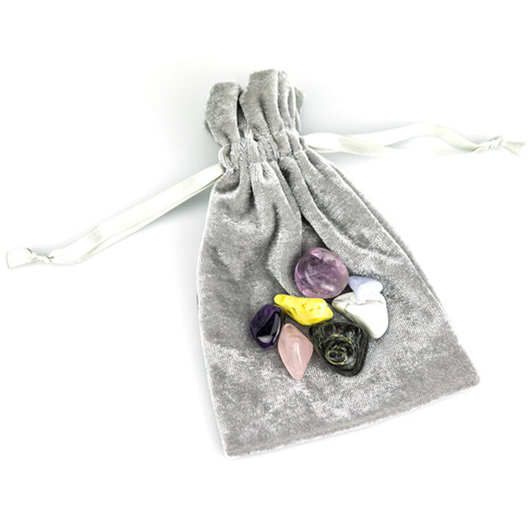 Silver Velvet Bag 4 in. x 6 in.