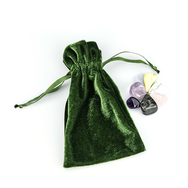 Moss Velvet Bag 4 in. x 6 in.