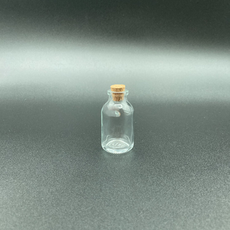 Mini Glass Bottle with Cork 20 ml 2.5 in.