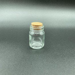 Mini Glass Cylinder Bottle with Cork 50ml/2.75 in.
