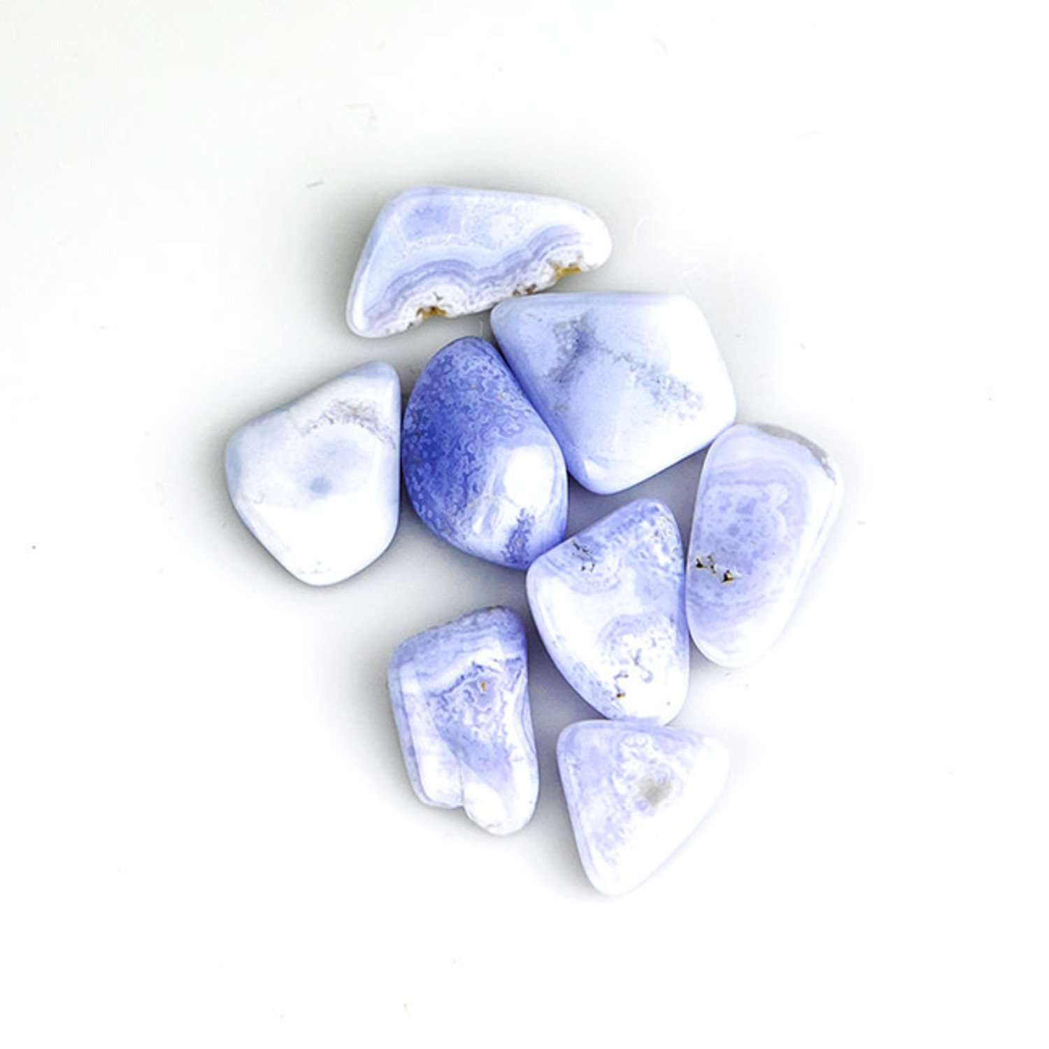 Blue Lace Agate Tumbled Stone