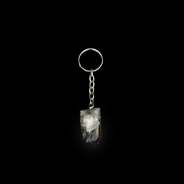 Smoky Quartz Point Keychain