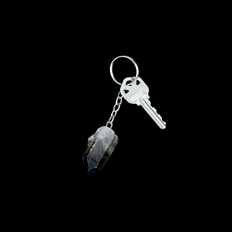Smoky Quartz Point Keychain