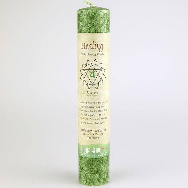 Aloha Bay Chakra Pillar Candle Healing