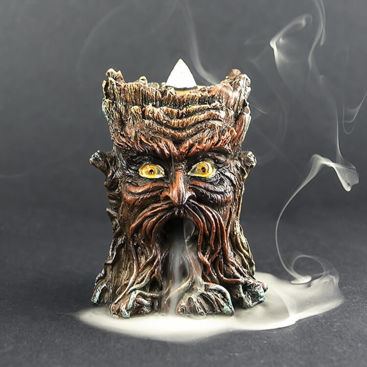 Small Tree Greenman Backflow Cone Incense Burner