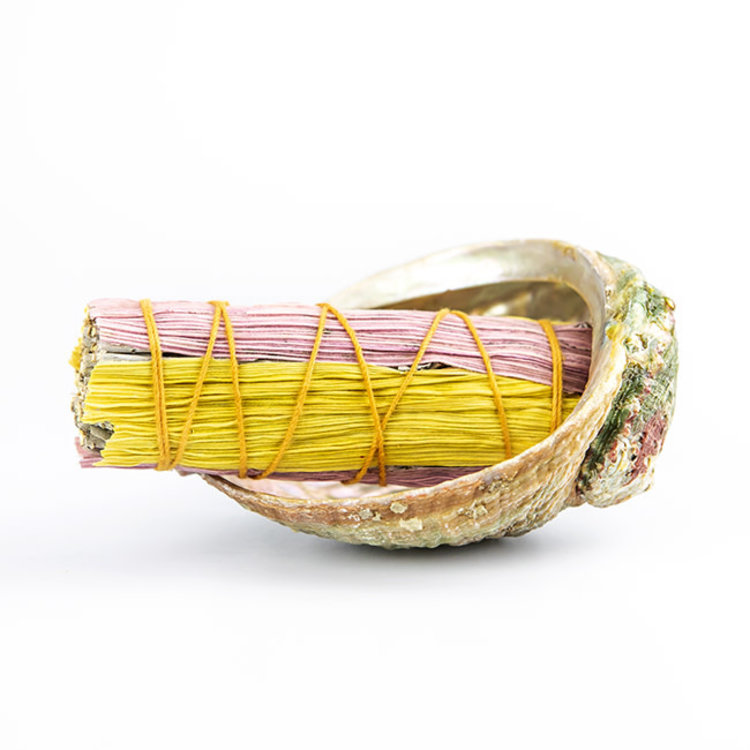 Sage Small Bundle with Pink and Yellow Corn Husk