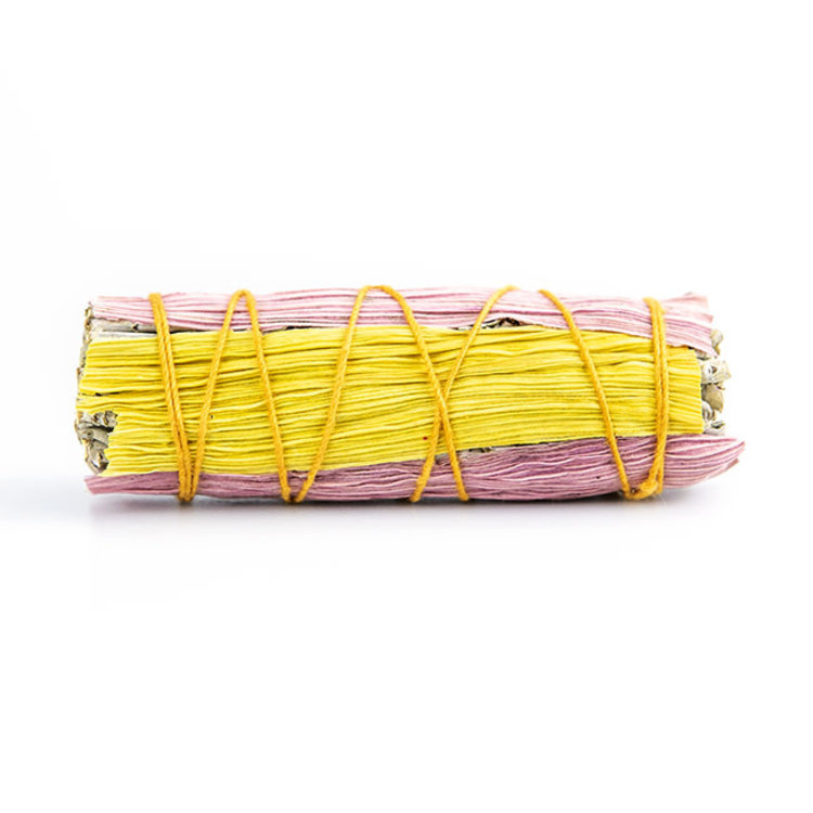 Sage Small Bundle with Pink and Yellow Corn Husk