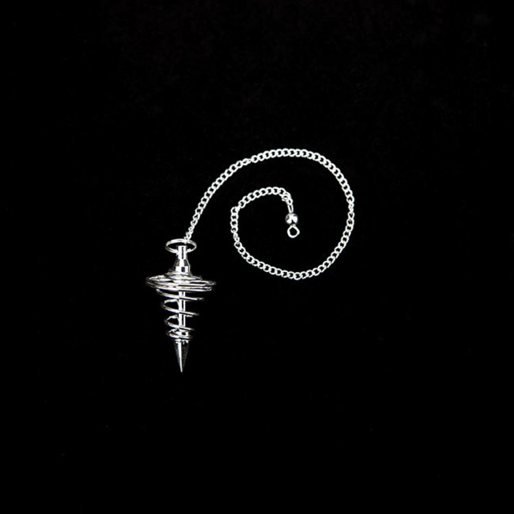 Silver Plated Spiral Pendulum