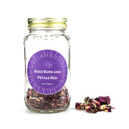 Rose Buds and Petals Red Whole Non Organic 1 oz