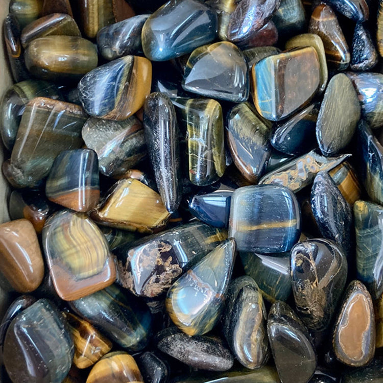 Tiger's Eye Multicolor Medium Tumbled Stone