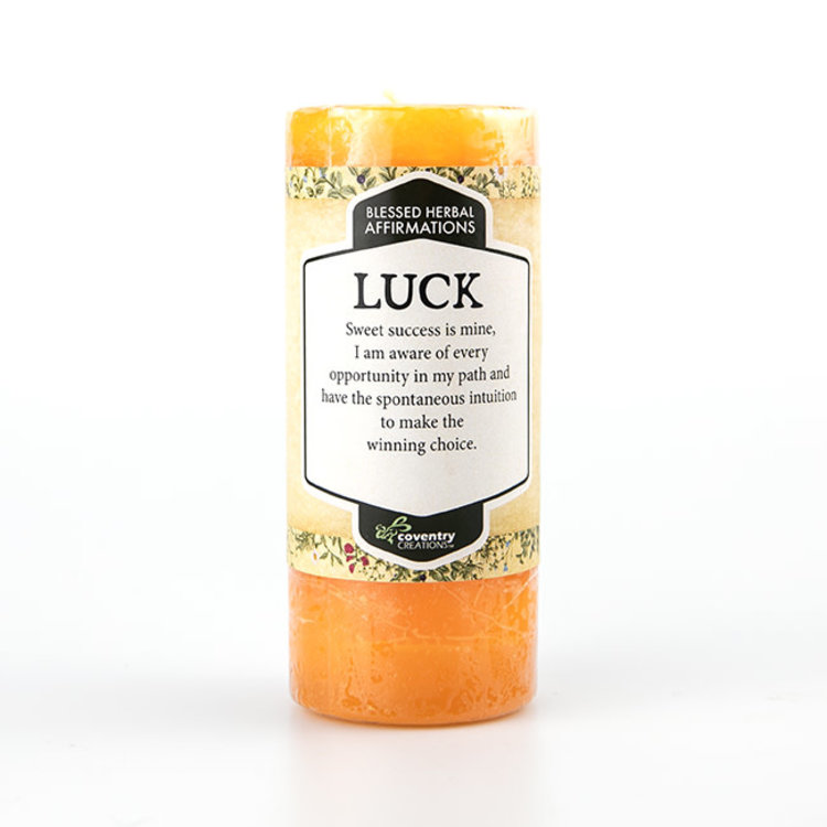 Coventry Creations Affirmation Luck Pillar Candle