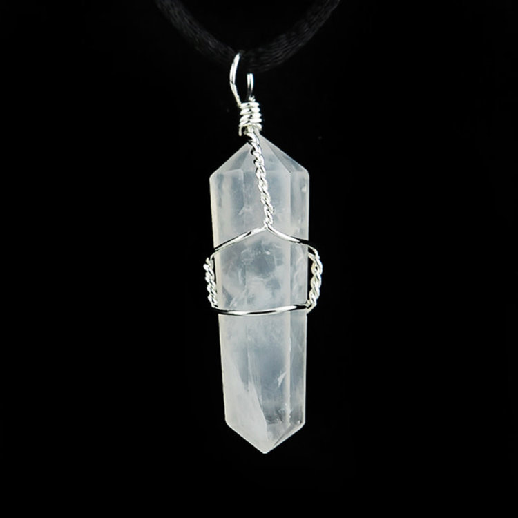 Wire Wrapped Quartz Point Pendant