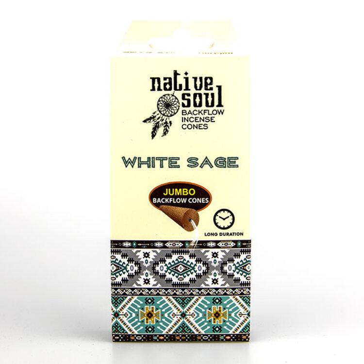 Green Tree Native Soul White Sage Incense 8 Backflow Cones