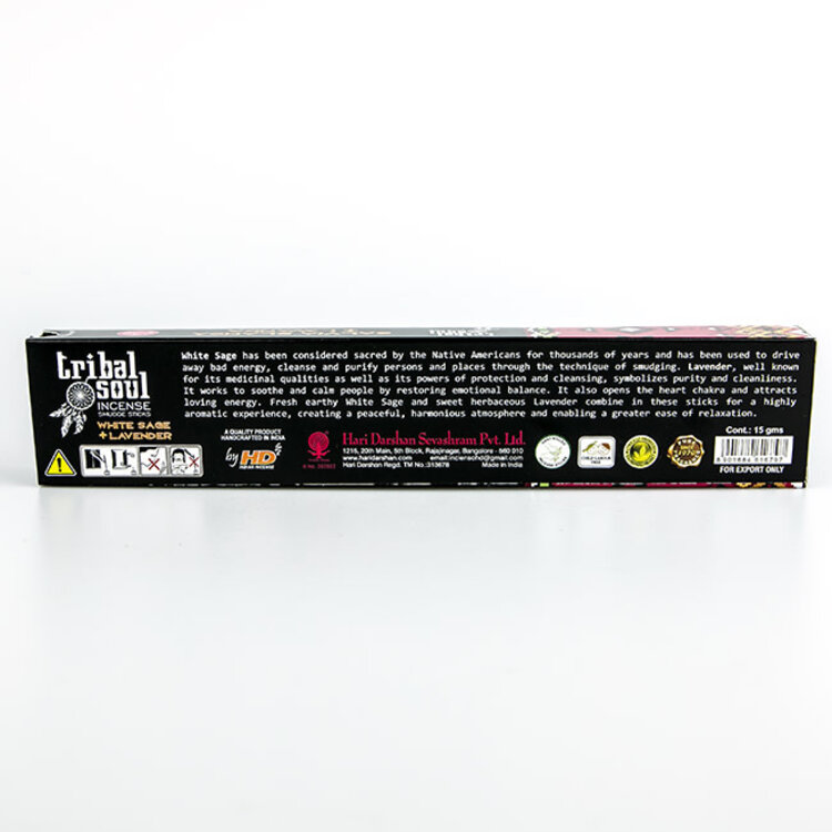 Tribal Soul White Sage and Lavender Incense Sticks 15 gm