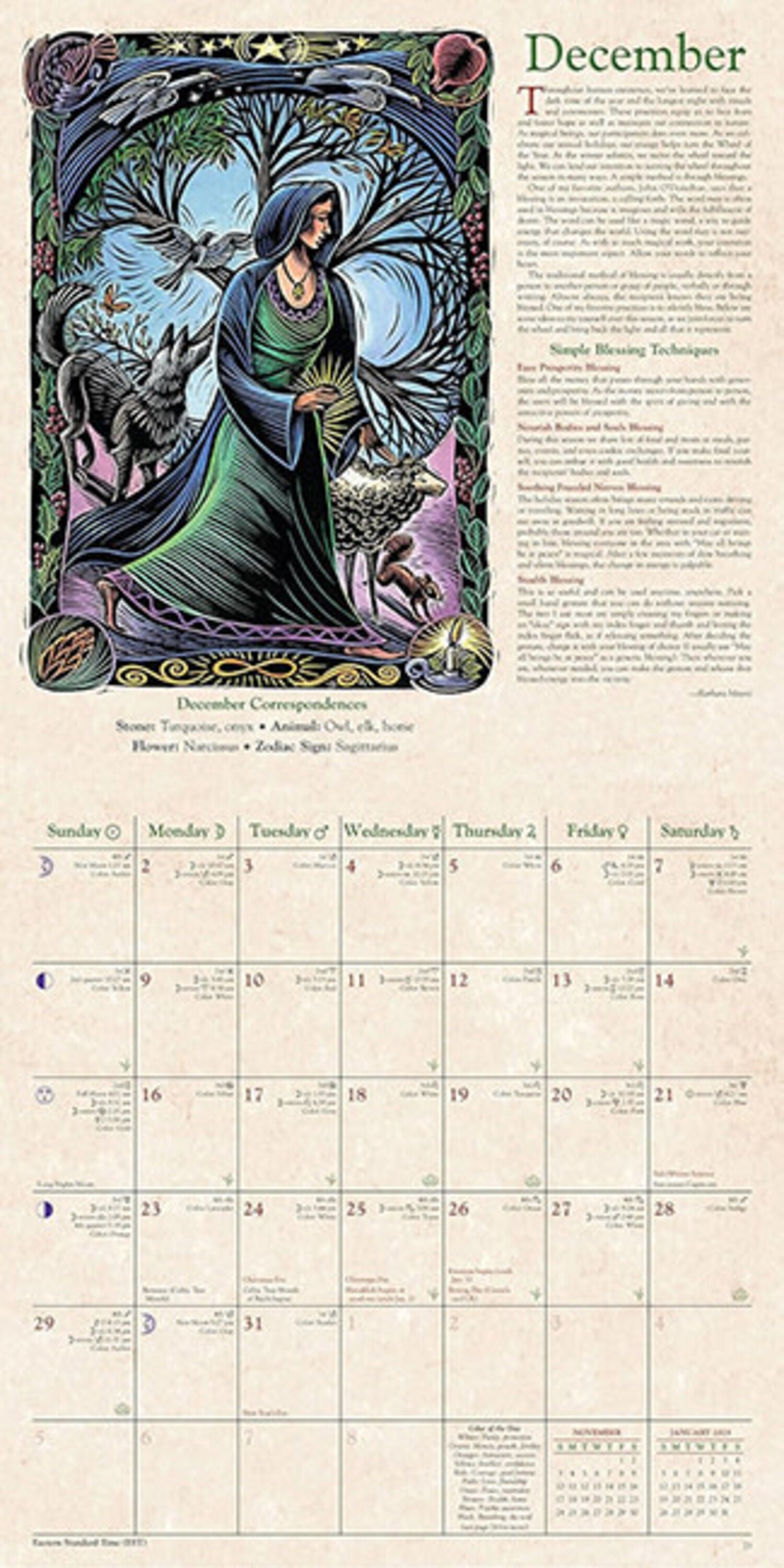 Llewellyn Witches Calendar 2024 Audry Caralie