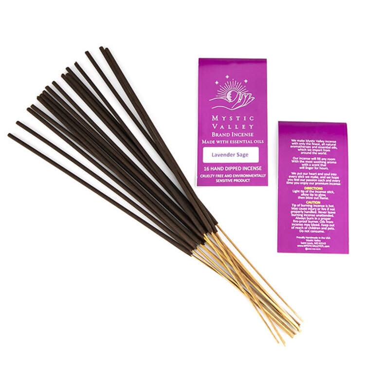 Mystic Valley Lavender Sage Incense 16 Sticks