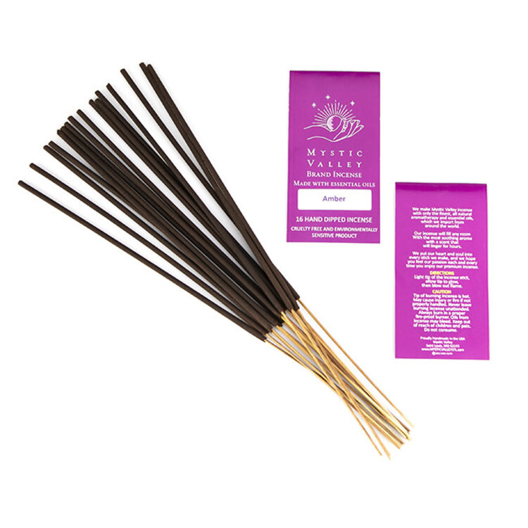 Mystic Valley Amber Incense 16 Sticks