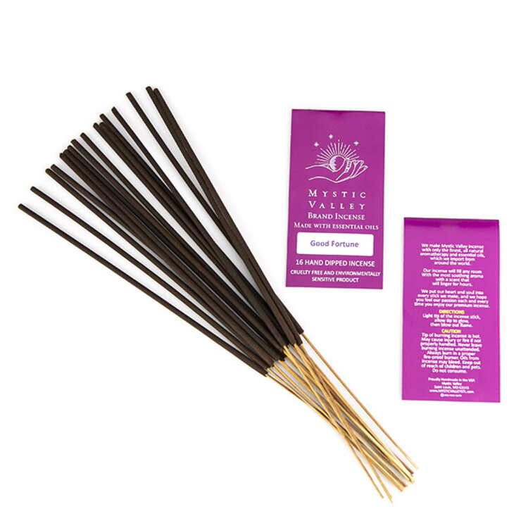 Mystic Valley Good Fortune Incense 16 Sticks