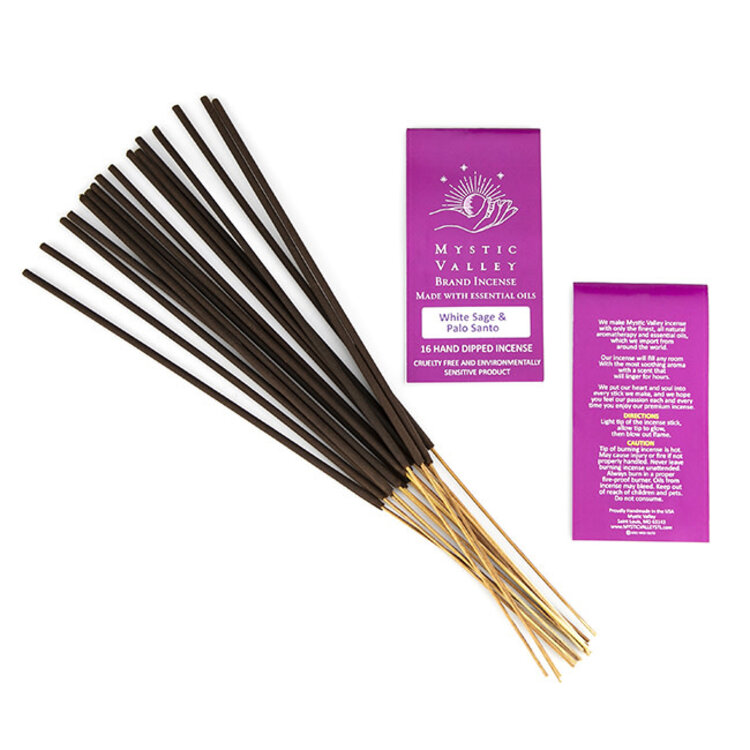 Mystic Valley White Sage & Palo Santo Incense 16 Sticks