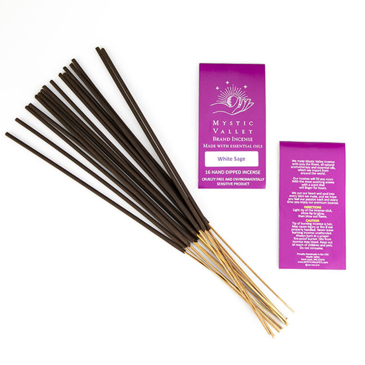 Mystic Valley White Sage Incense 16 Sticks