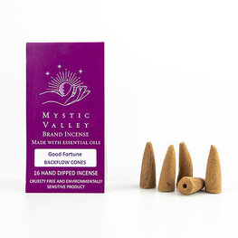 Mystic Valley Good Fortune Backflow Incense 16 Cones