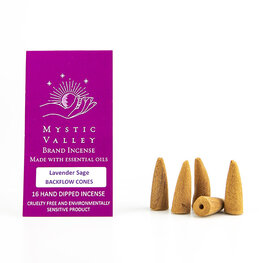 Mystic Valley Lavender Sage Backflow Incense 16 Cones