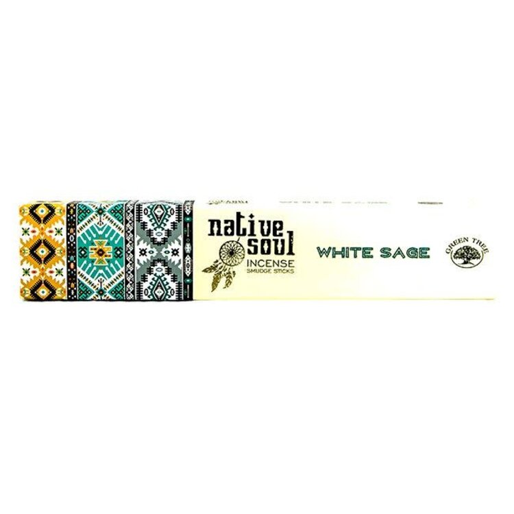 Green Tree Native Soul White Sage Incense 15 Sticks