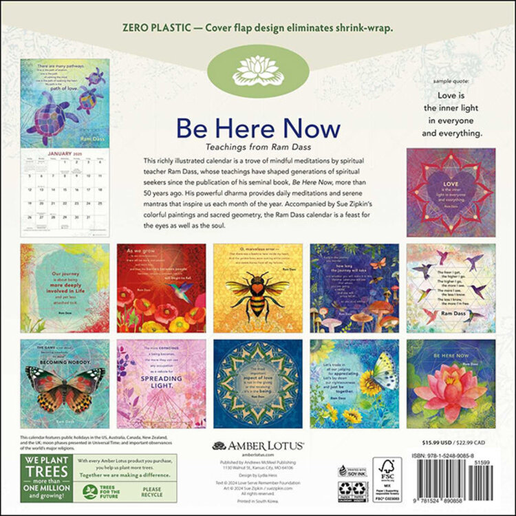 2025 Be Here Now Wall Calendar
