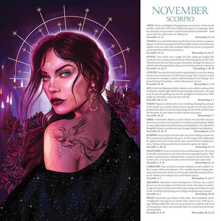 2025 Llewellyn's Astrological Wall Calendar