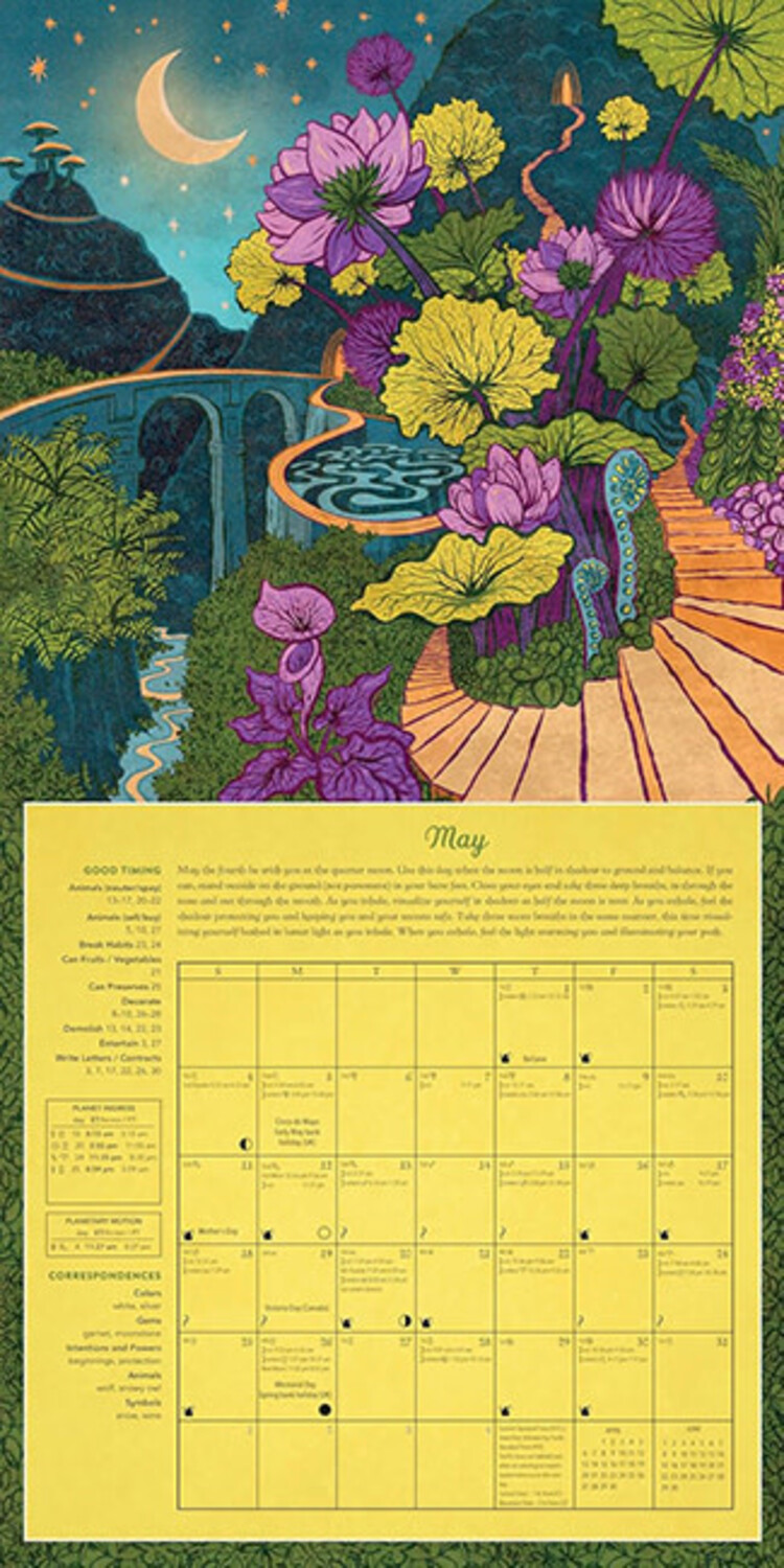 2025 Llewellyn's Magical Moon Wall Calendar