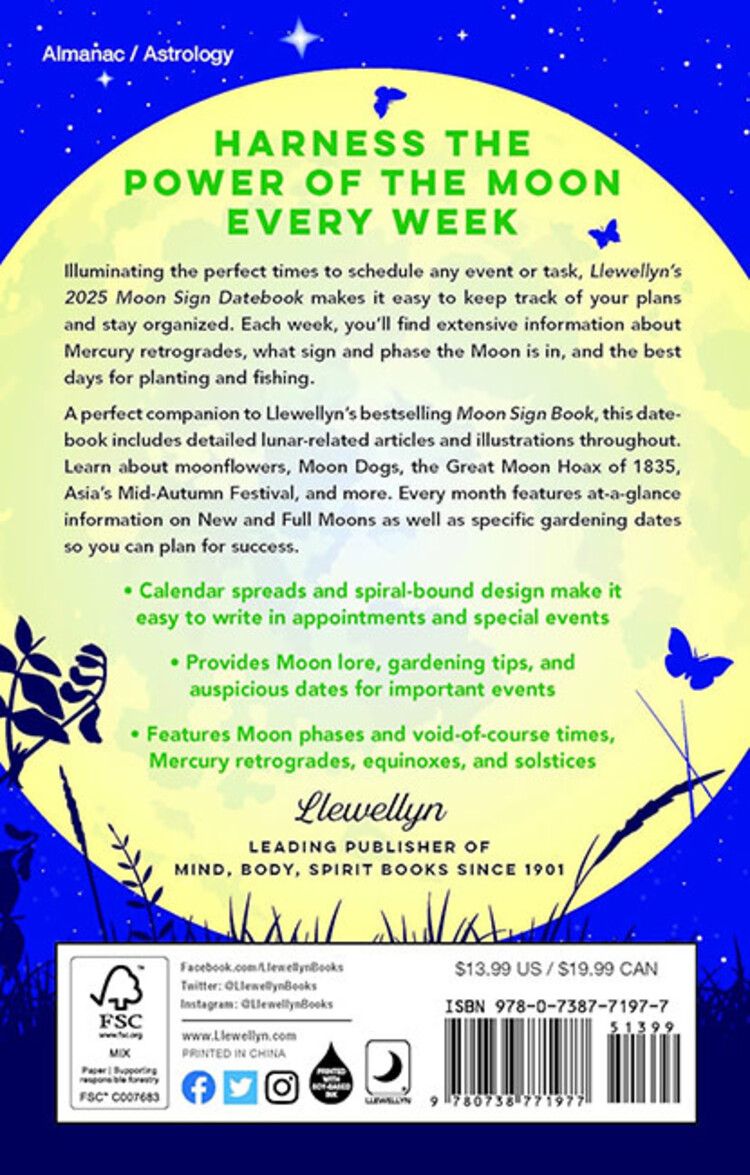 2025 Llewellyn's Moon Sign Datebook