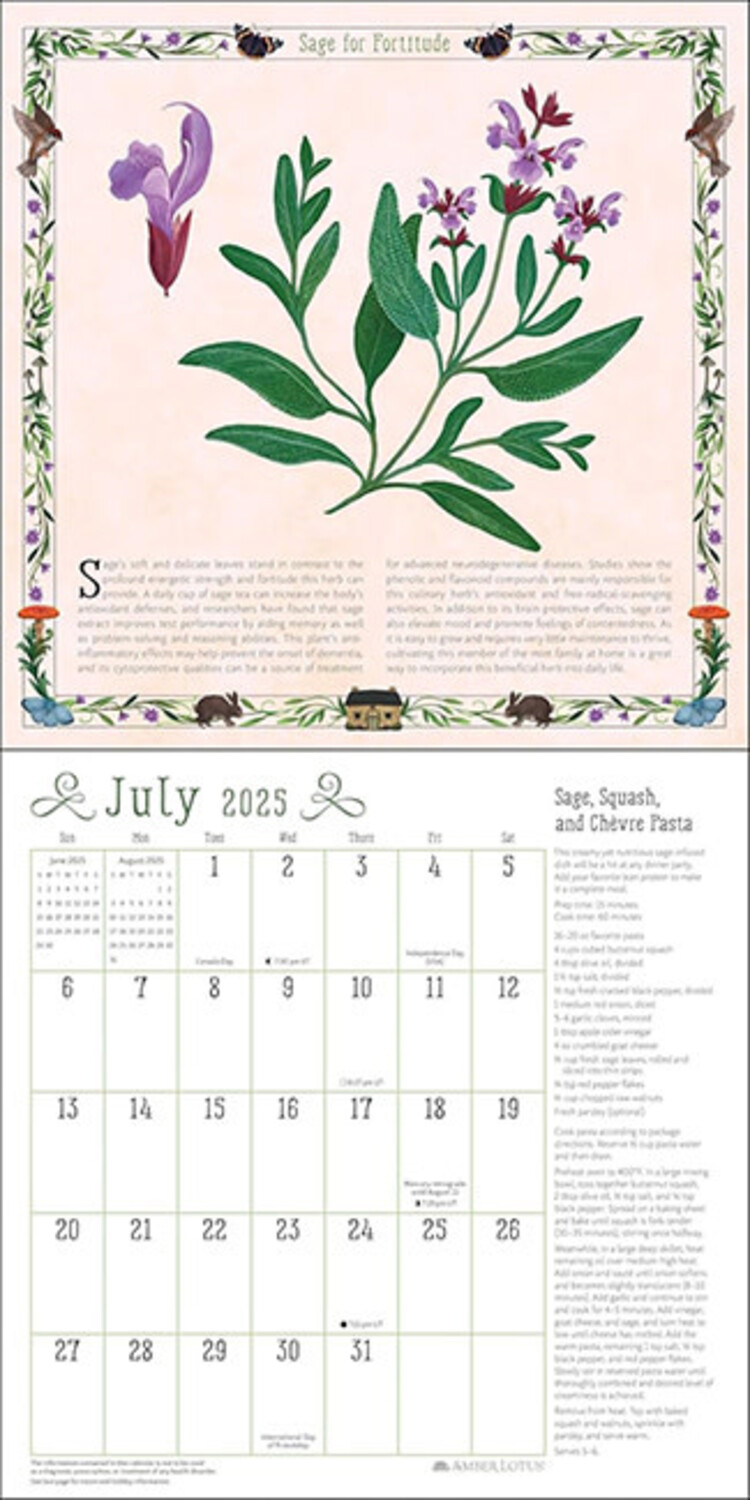 2025 Kitchen Witch Wall Calendar