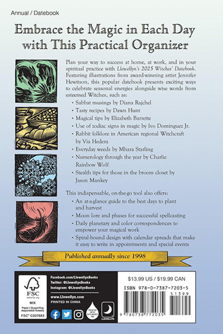 2025 Llewellyn's Witches' Datebook