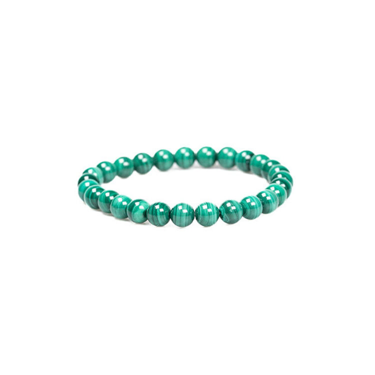 Malachite Round Bead 8 mm Bracelet